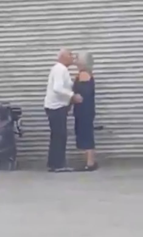 Elderly Man Gets Blowjob In Public From Elderly Woman