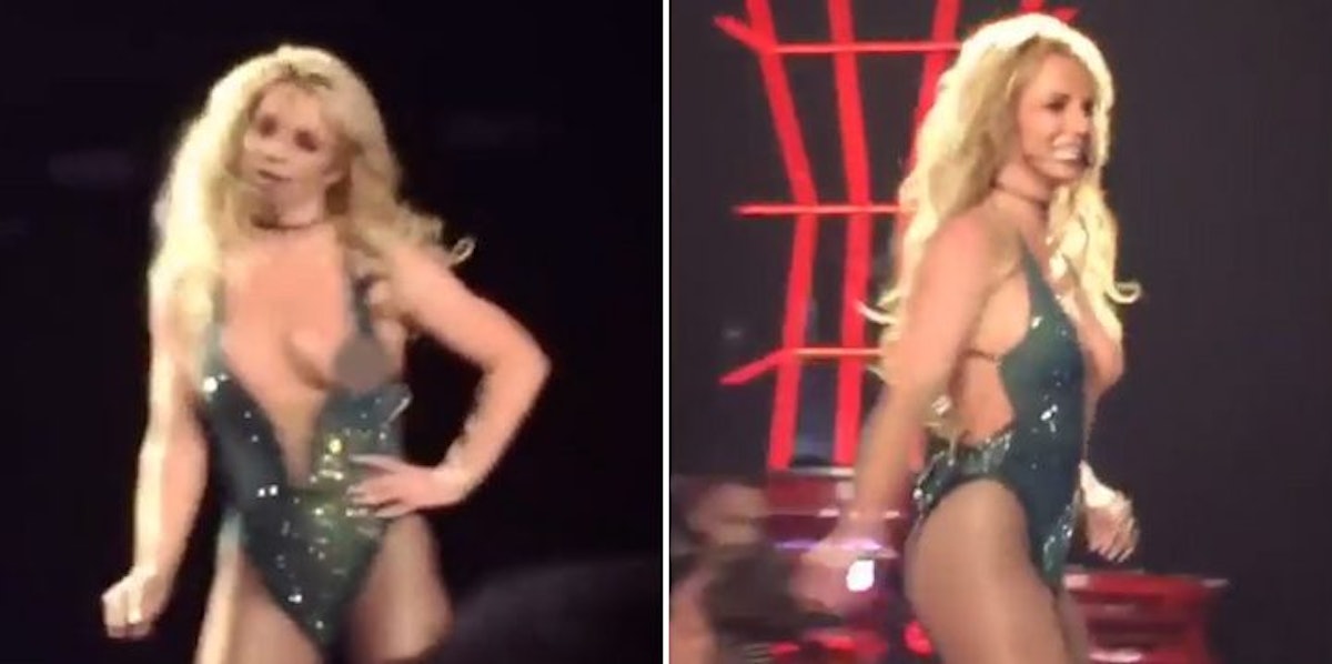 Britney Spears Has Nip Slip At Las Vegas Show