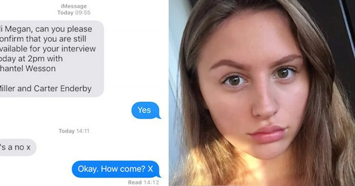 Girl Gets Rejected From Job For Being Basic