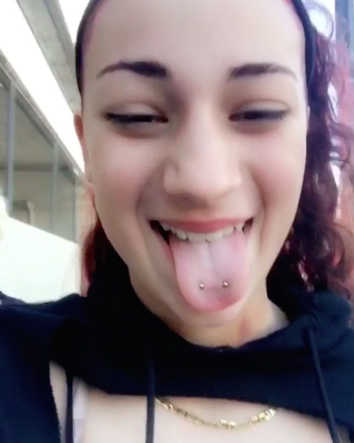 Bhad bhabie 2025 tongue piercing