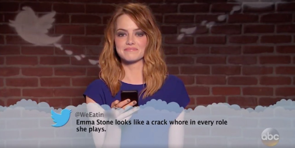 Emma Stone Gets Called Out In Oscars Mean Tweets