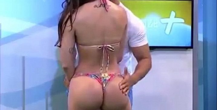 Model Slaps Presenter After He Rubs Her Butt On Live TV picture image