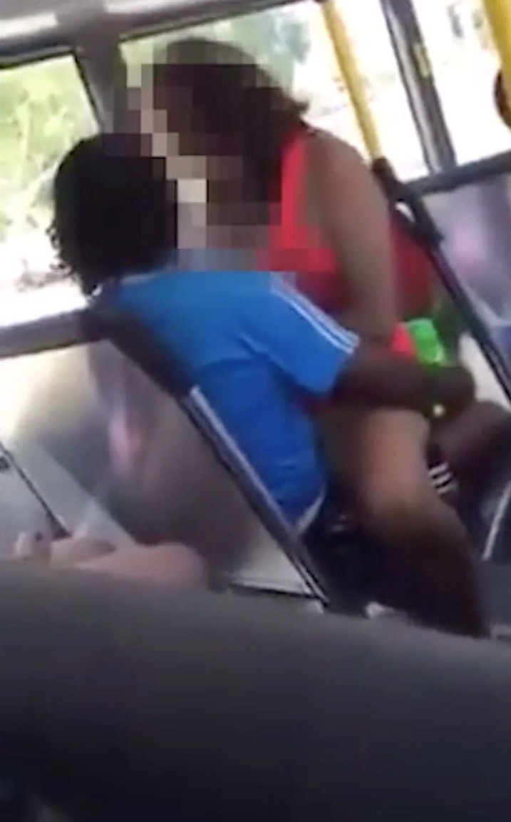 Couple Caught Shamlessly Having Sex On Crowded Public Bus