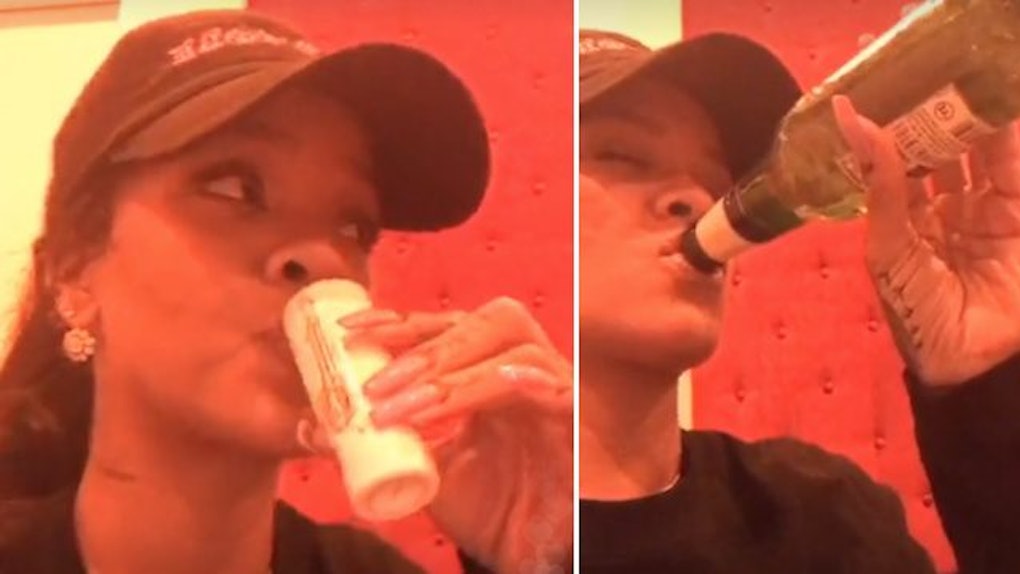 Rihanna Live Streamed Drinking And Watching Bates Motel