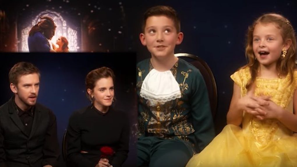 Emma Watson Has Cute Reaction To Mini Belle And Beast Emma Watson Has Cute Reaction To Mini Belle And Beast