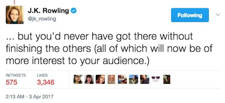 JK Rowling Tweeted Out Advice To Young Writers