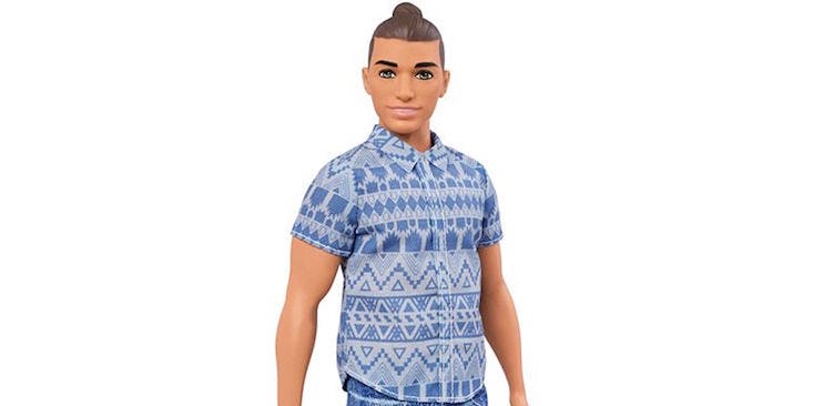 barbie with man bun