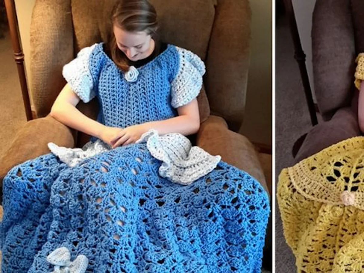 crochet princess dress blanket pattern free Princess Dress Crochet Blanket Patterns Transform Anyone Into Royalty