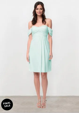 weddington bridesmaid dresses Coral Chiffon Long Mismatched Bridesmaid Dress, Dress B main image 1