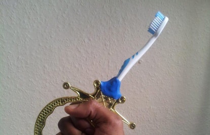 sugru toothbrush sword