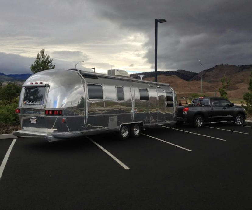 Airstream and Yacht -- camper trailer