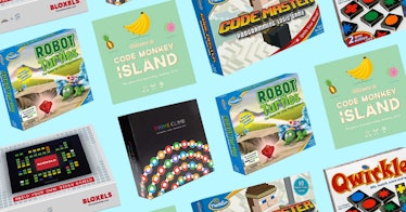 Packages of coding and board games that teach kids programming