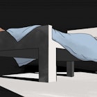 illustration of man sleeping alone on a bed