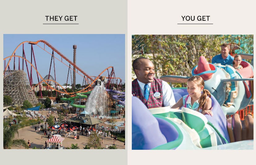 A Day At The Nearest Six Flags Amusement Park and a Private Premium VIP Disney Tour