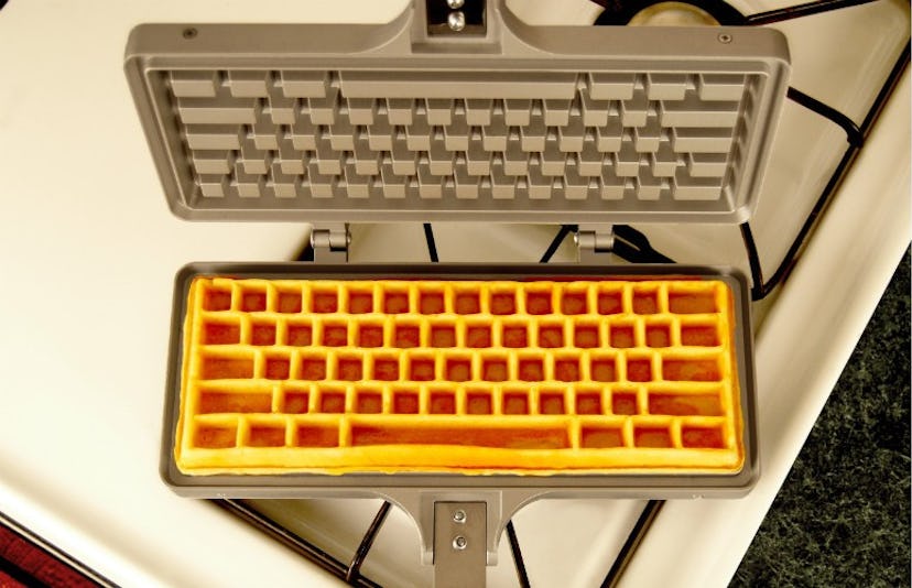 keyboard waffle iron