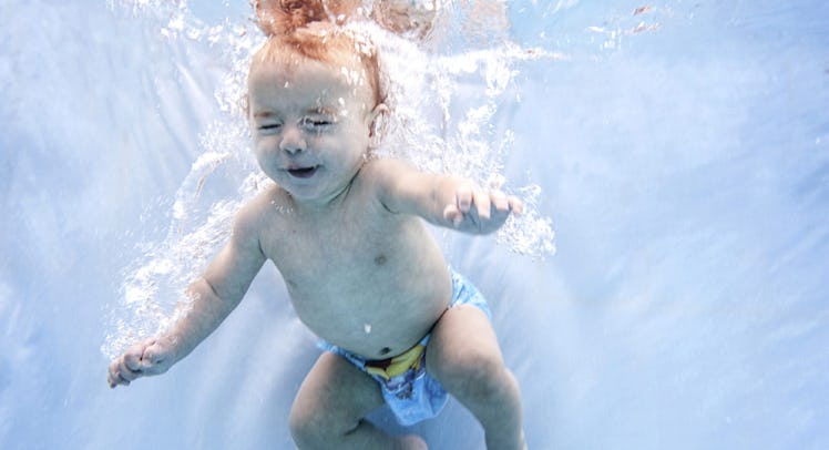 baby in swimming pool