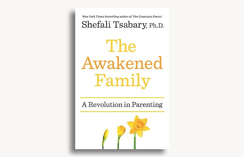 Cover of the "The Awakened Family" book by Dr. Shefali Tsabary