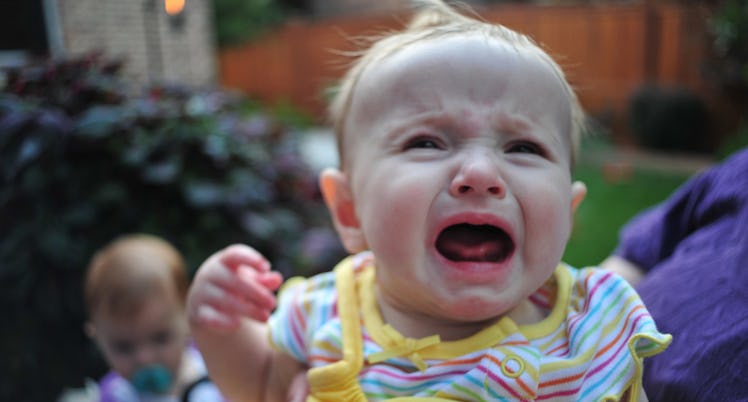 A small baby crying