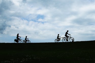 Family bicycling