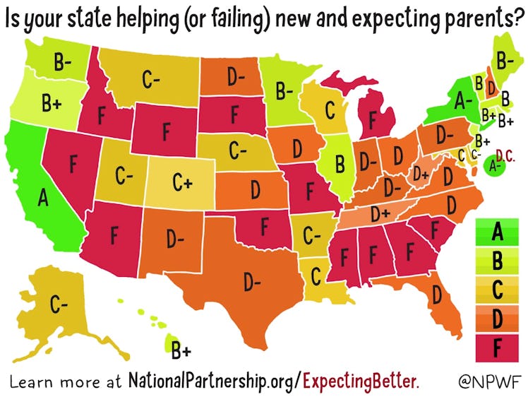 Paid Family Leave Grades By State