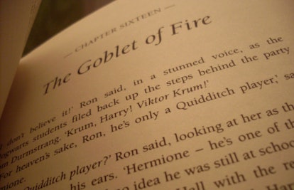 A page of "The Goblet of Fire"