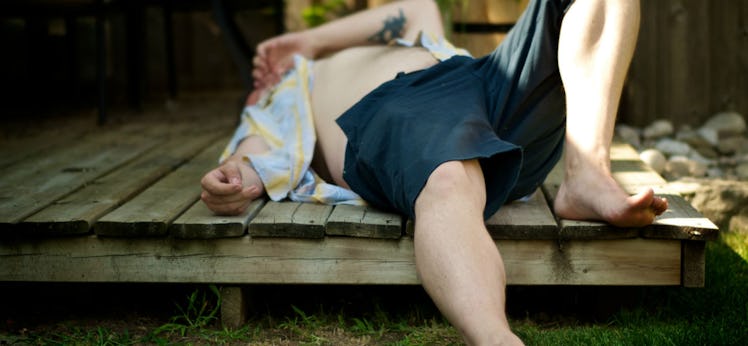 Exhausted Single Father