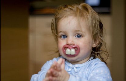 Toddler With Buck-Tooth Pacifier