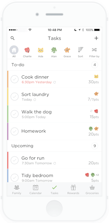 free chore chart app OurHome Chore App for Kids and Parents