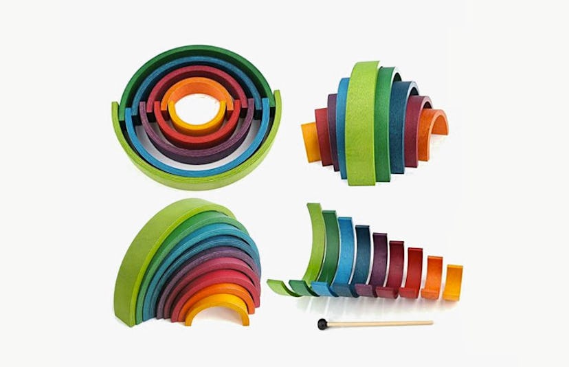 naef rainbow wooden musical toy puzzle