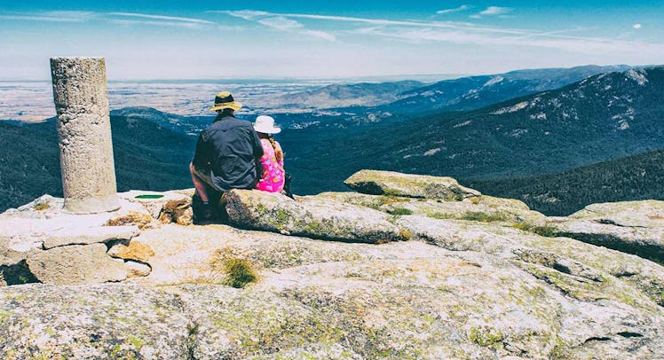 father and daughter hiking trip