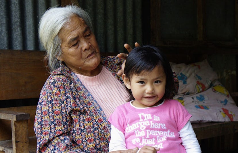 grandmother and child in the phillippines