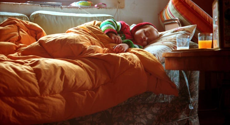 sick child in bed