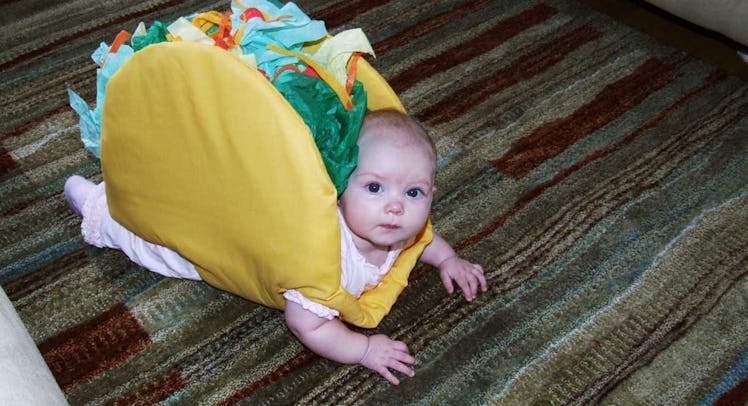 baby in taco costume