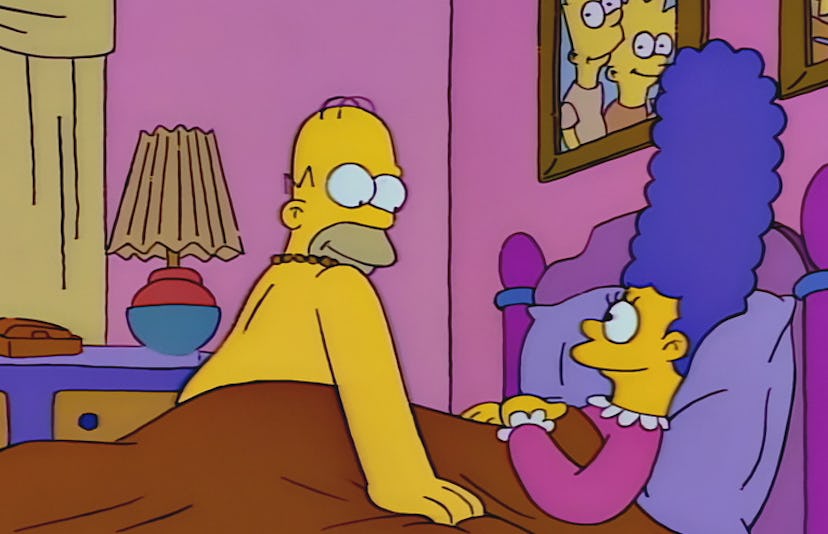 homer and marge in bed