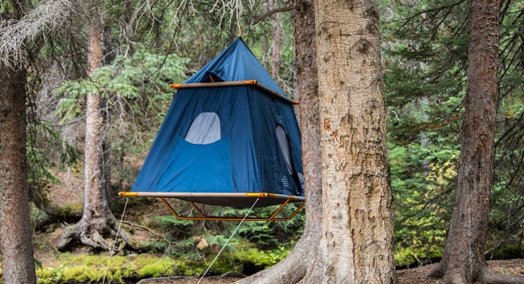 treepod hanging camper