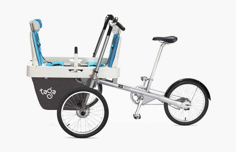 The Taga 2.0 Is A Family Cargo Trike With Adjustable Seats For 2 Kids
