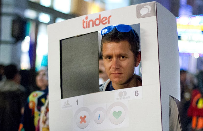 man in tinder costume