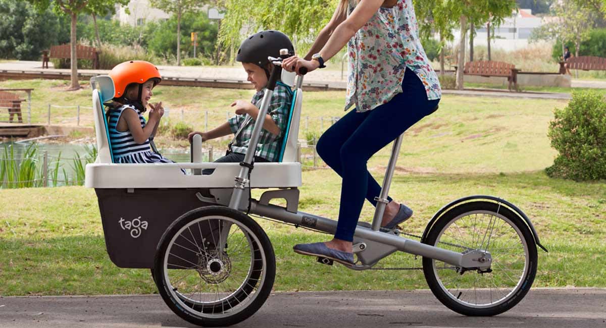 Tricycle bike with online child seat