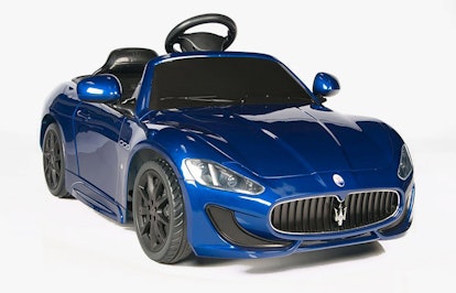 A blue 2017 Maserati GT as one of the best luxury ride-on cars for kids