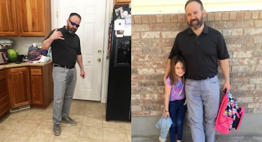 dad pees pants in solidarity with daughter