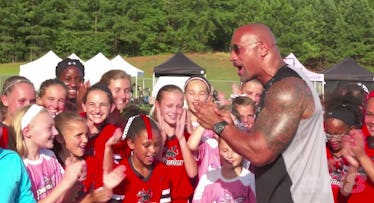 dwayne johnson as soccer coach in furious 8