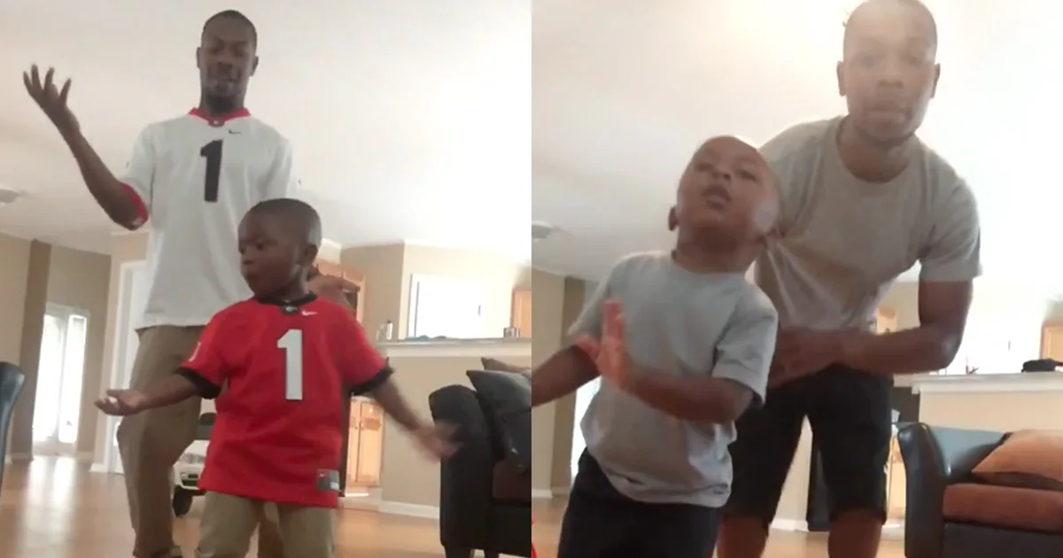 Father and Son Dance to Hip-Hop Version of 'The ABC Song'