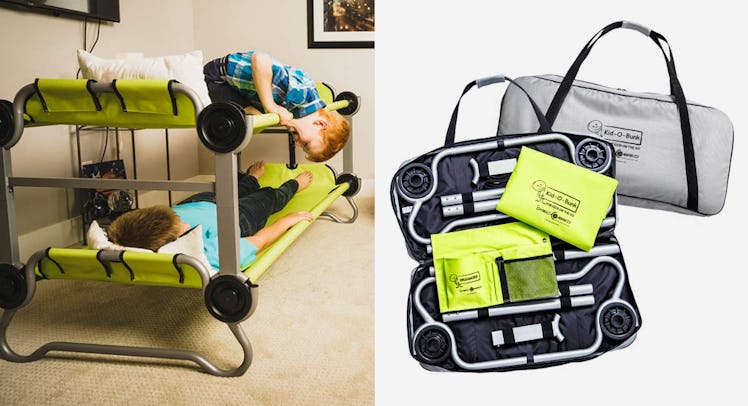 kid o bunk portable bunk bed for kids