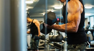 man lifting at gym