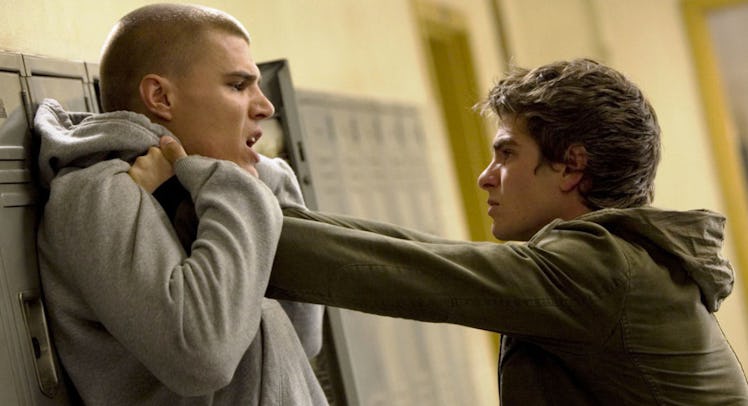 spiderman school fight scene