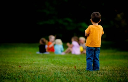 boy standing alone