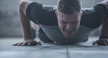 man doing pushups