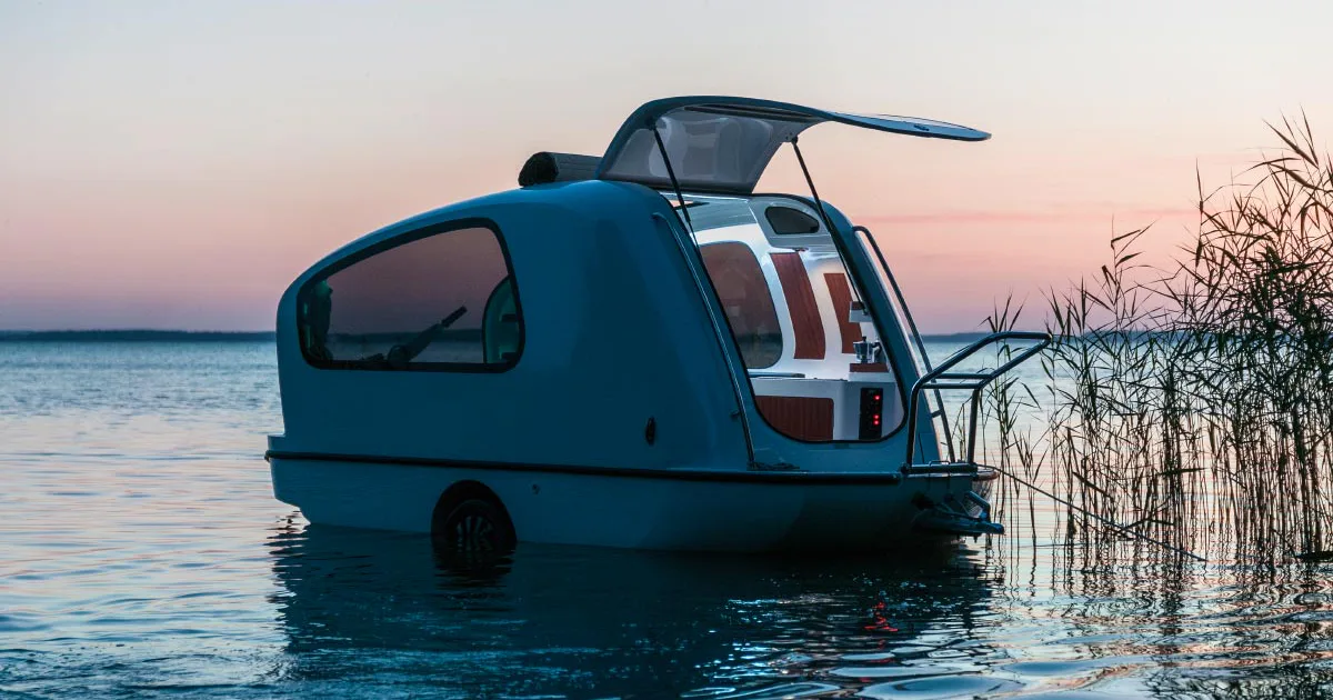Amphibious Camper Boat