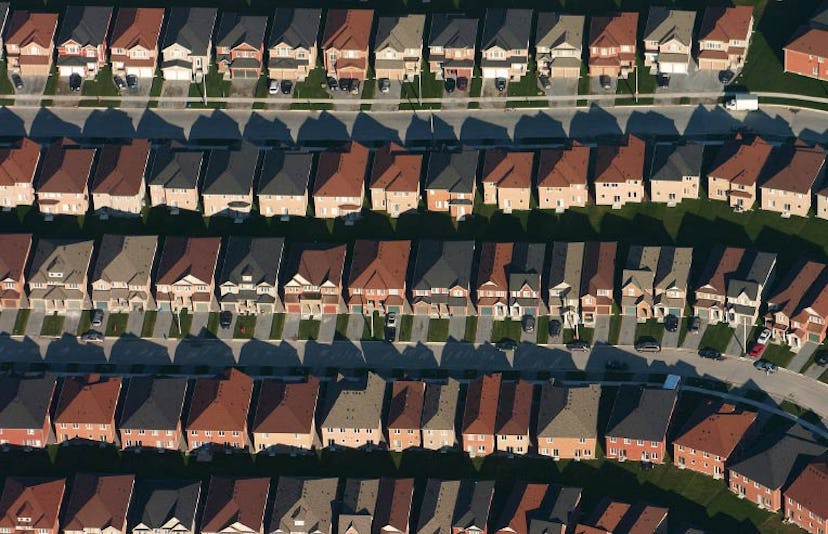 suburbs aerial view