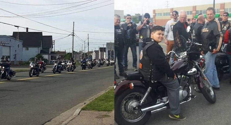 Canadian Biker Gang Protect 10-Year-Old Boy from Bullying
